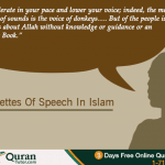 Islamic etiquettes of Speech