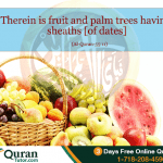 six different fruits mentioned in Quran