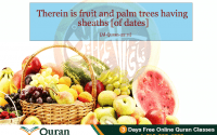 six different fruits mentioned in Quran