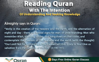 Quran Reading and Seeking Knowledge