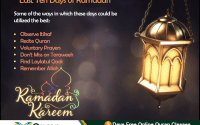 how to making last ashara of Ramadan more productive